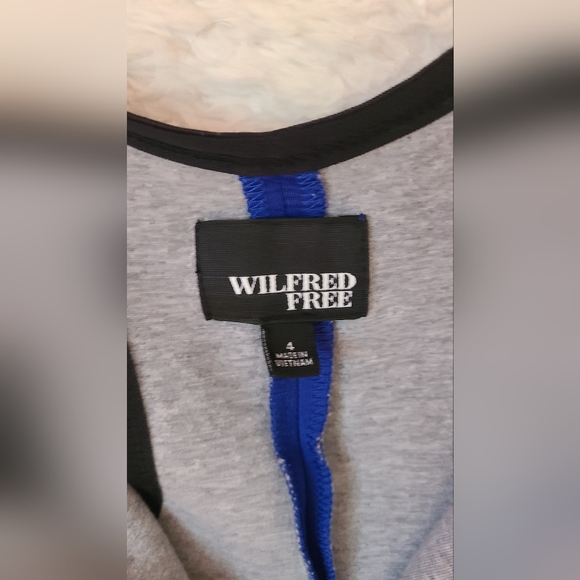 Wilfred Free Scuba Royal Blue Fit and Flare Dress - Picture 3 of 4